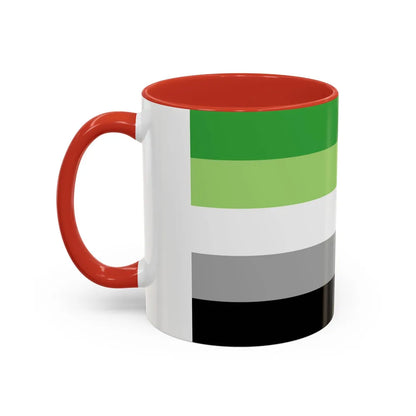 Aromantic Pride Flag - Accent Coffee Mug-Go Mug Yourself