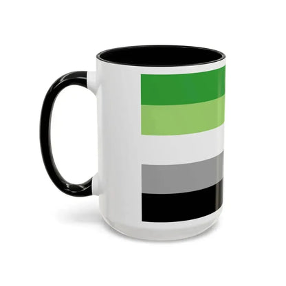 Aromantic Pride Flag - Accent Coffee Mug - Go Mug Yourself