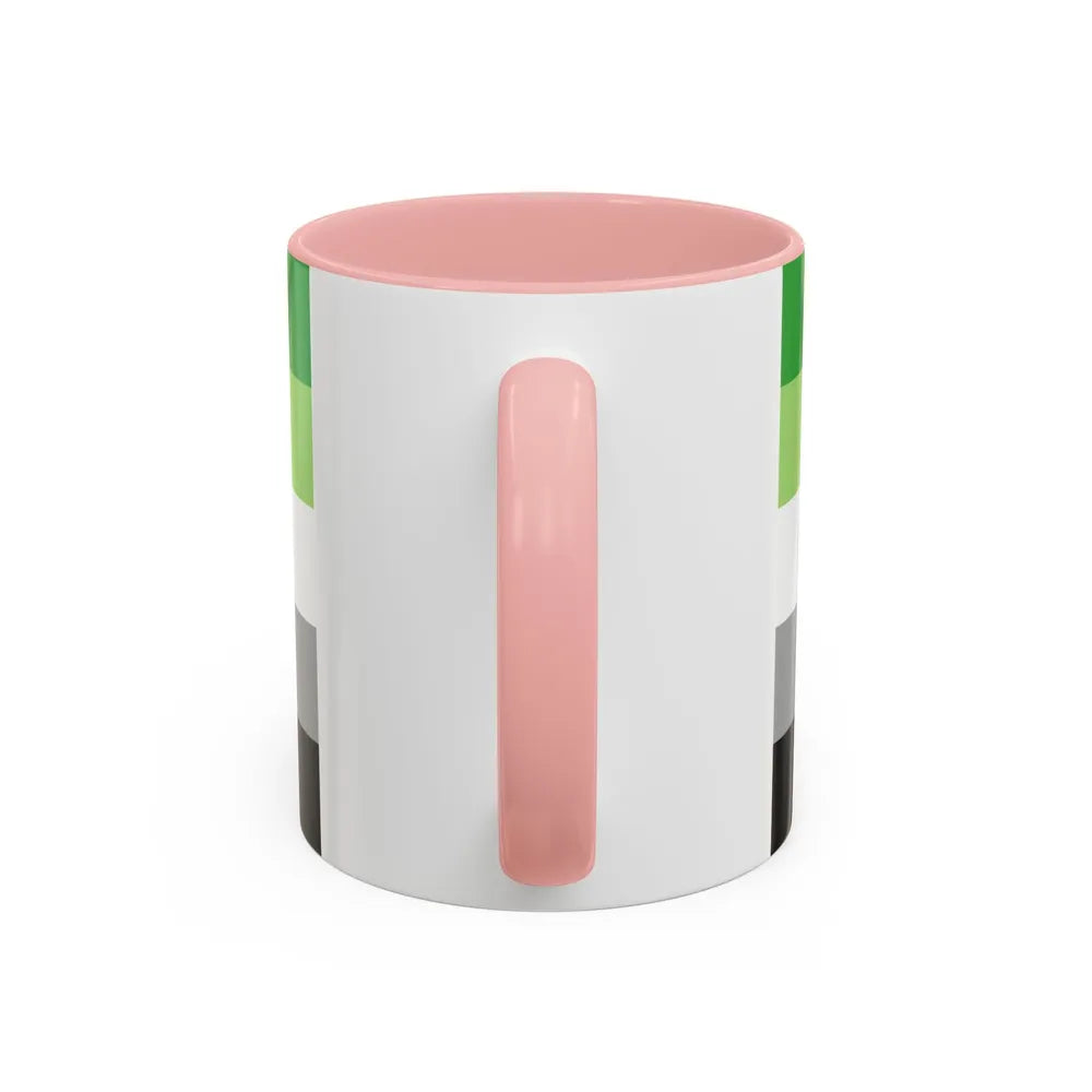 Aromantic Pride Flag - Accent Coffee Mug-Go Mug Yourself