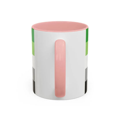 Aromantic Pride Flag - Accent Coffee Mug-Go Mug Yourself