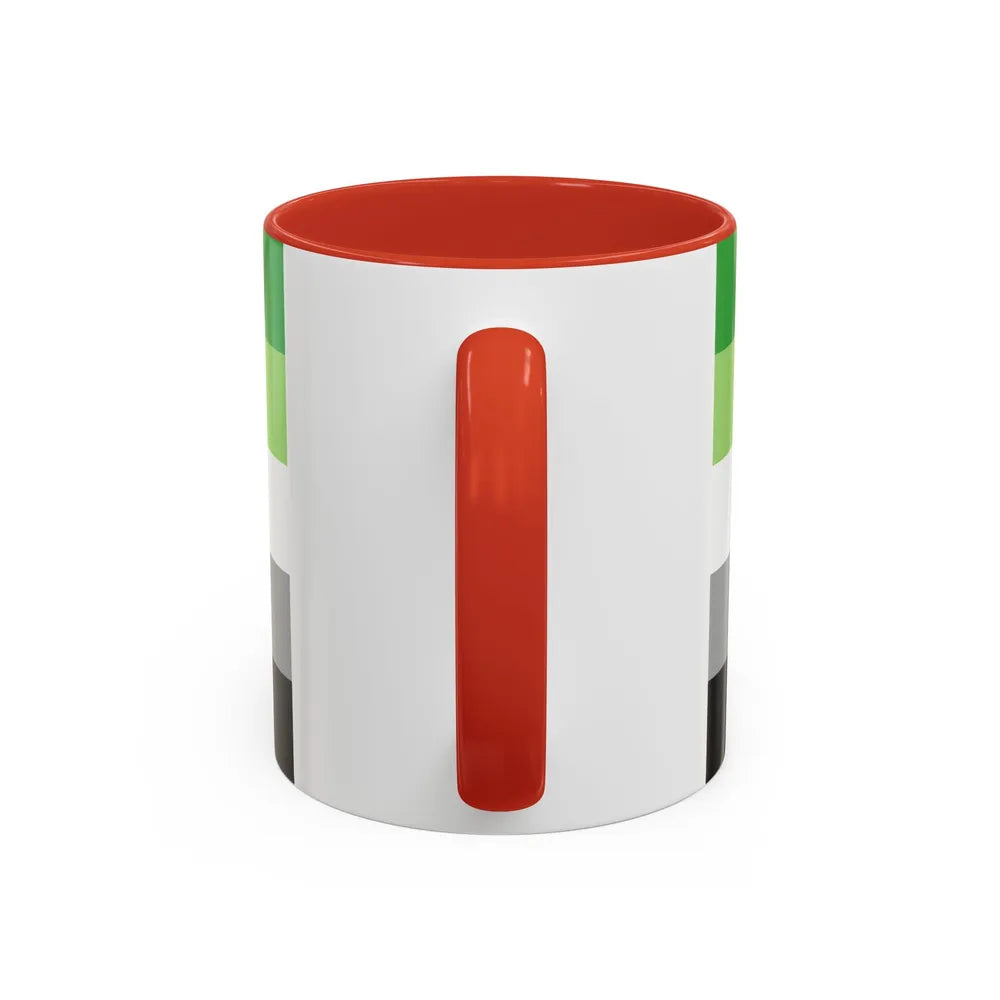 Aromantic Pride Flag - Accent Coffee Mug-Go Mug Yourself