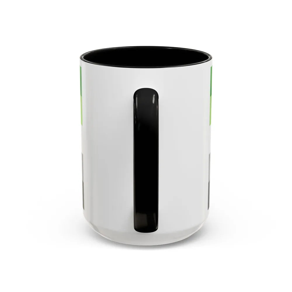 Aromantic Pride Flag - Accent Coffee Mug-Go Mug Yourself