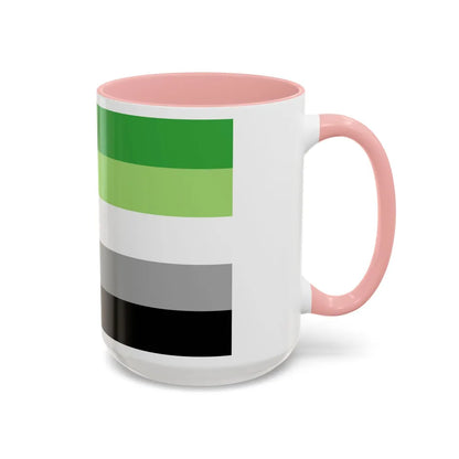 Aromantic Pride Flag - Accent Coffee Mug-Go Mug Yourself