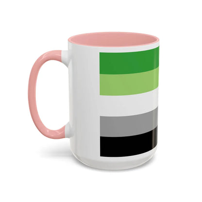 Aromantic Pride Flag - Accent Coffee Mug-Go Mug Yourself