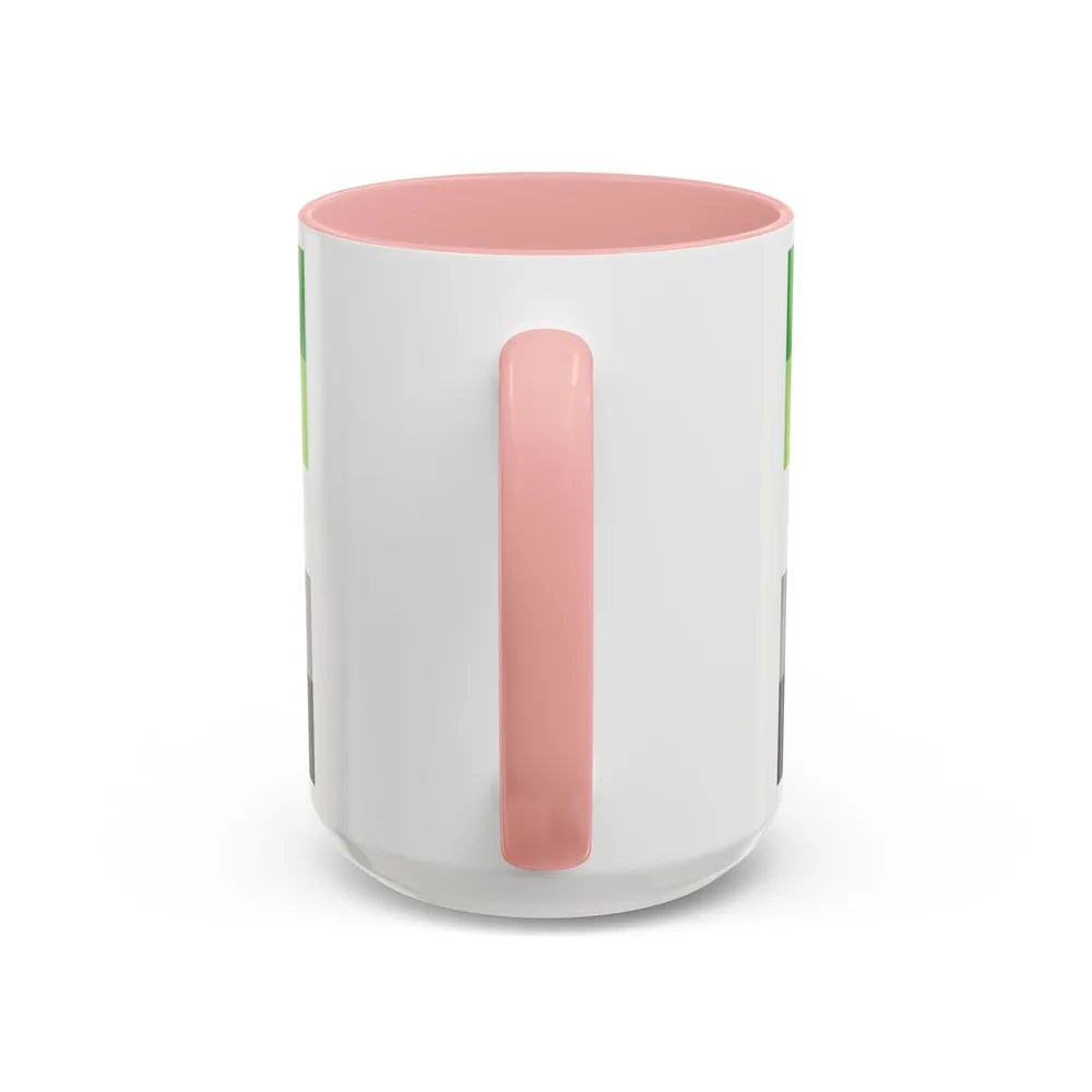 Aromantic Pride Flag - Accent Coffee Mug-Go Mug Yourself