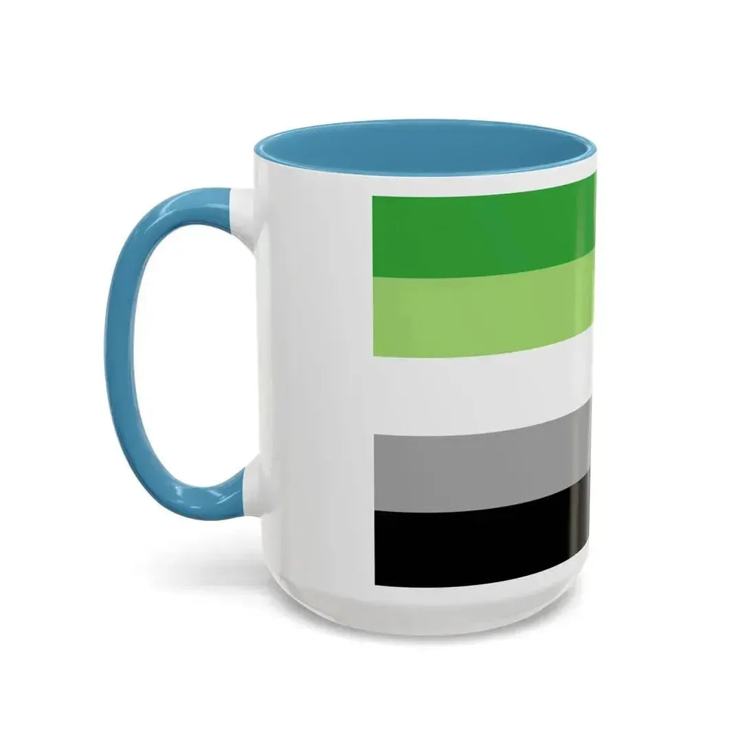 Aromantic Pride Flag - Accent Coffee Mug - Go Mug Yourself