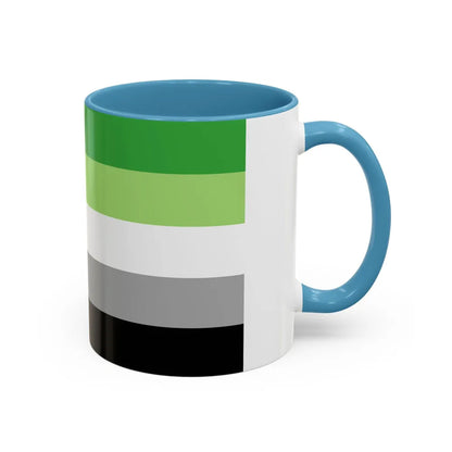 Aromantic Pride Flag - Accent Coffee Mug-Go Mug Yourself