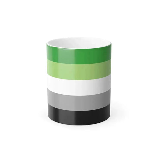 Aromantic Pride Flag - Color Changing Mug 11oz 11oz - Go Mug Yourself