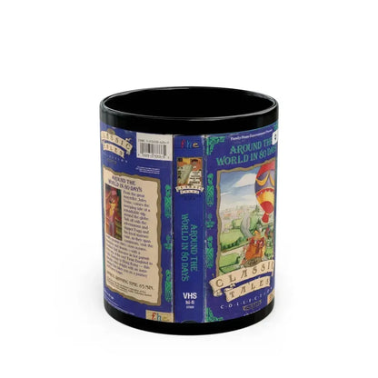 AROUND THE WORLD IN 80 DAYS CARTOON CLASSIC TALES COLLECTION FAMILY HOME ENTERTAINMENT FHE (VHS COVER) - Black Coffee Mug 11oz - Go Mug Yourself