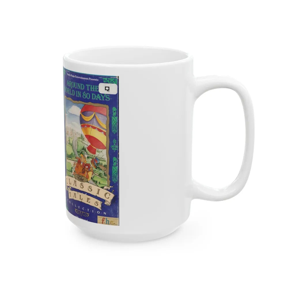 AROUND THE WORLD IN 80 DAYS CARTOON CLASSIC TALES COLLECTION FAMILY HOME ENTERTAINMENT FHE (VHS COVER) - White Coffee Mug-Go Mug Yourself