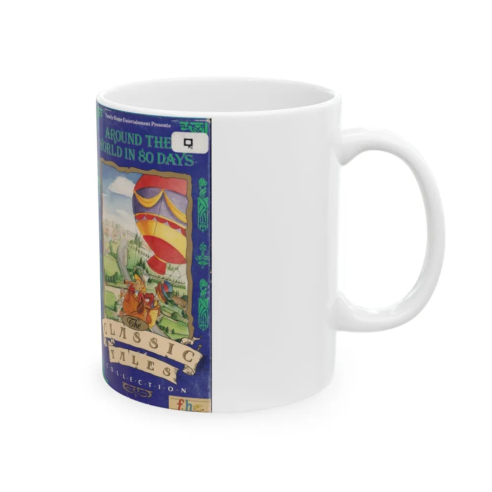 AROUND THE WORLD IN 80 DAYS CARTOON CLASSIC TALES COLLECTION FAMILY HOME ENTERTAINMENT FHE (VHS COVER) - White Coffee Mug-Go Mug Yourself