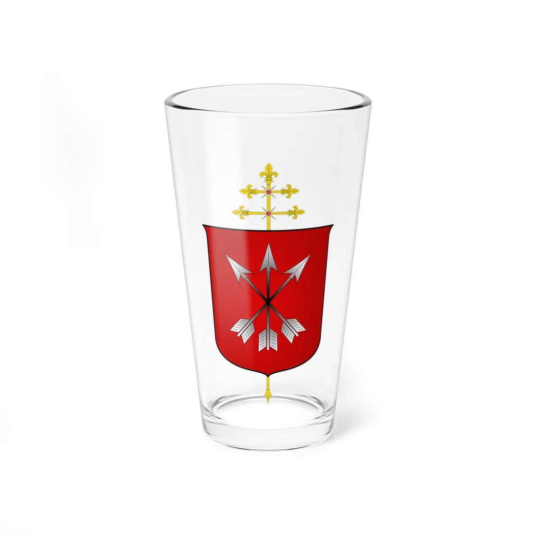 Arquidiocese do rio (Brazil) (Coat of Arms) Pint Glass 16oz 16oz - Go Mug Yourself