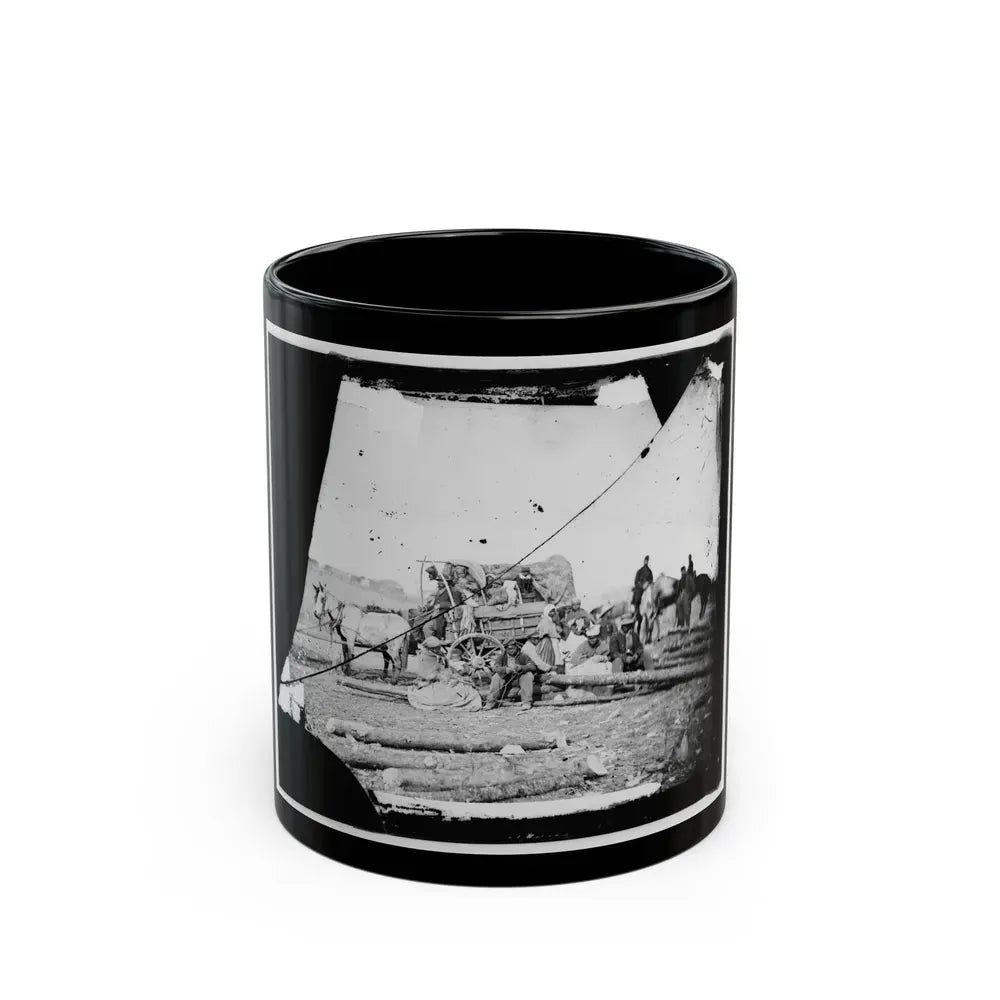 Arrival Of Negro Family In The Lines(2) (U.S. Civil War) Black Coffee Mug 11oz - Go Mug Yourself