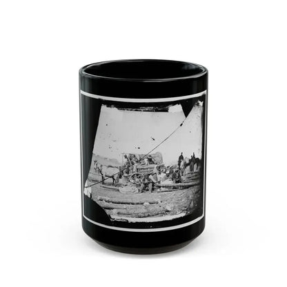 Arrival Of Negro Family In The Lines(2) (U.S. Civil War) Black Coffee Mug 15oz - Go Mug Yourself