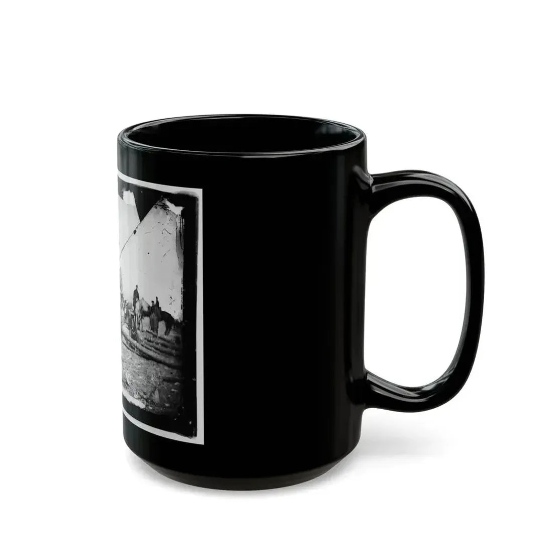 Arrival Of Negro Family In The Lines(2) (U.S. Civil War) Black Coffee Mug - Go Mug Yourself