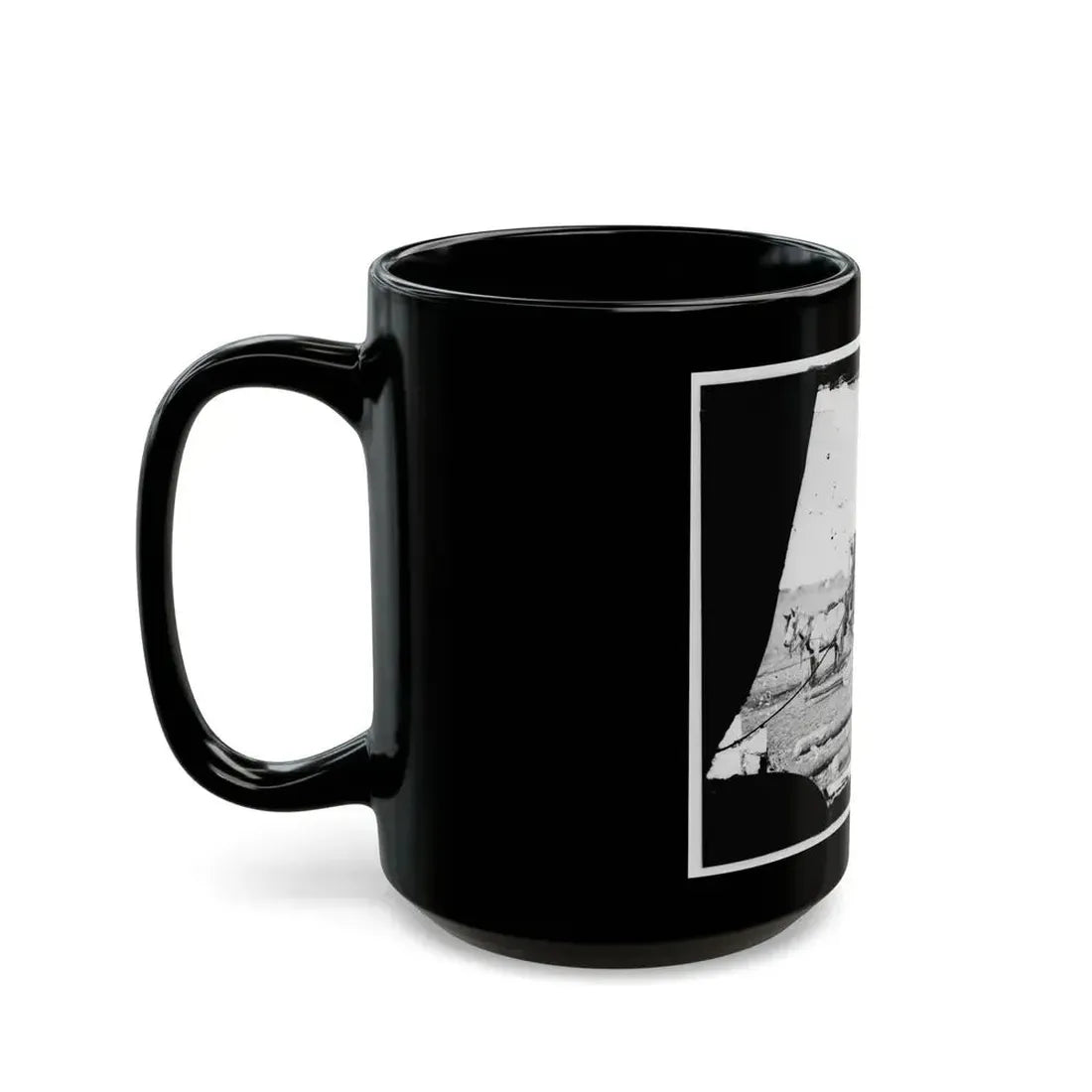 Arrival Of Negro Family In The Lines(2) (U.S. Civil War) Black Coffee Mug - Go Mug Yourself