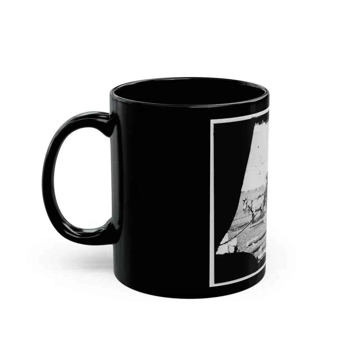 Arrival Of Negro Family In The Lines(2) (U.S. Civil War) Black Coffee Mug - Go Mug Yourself