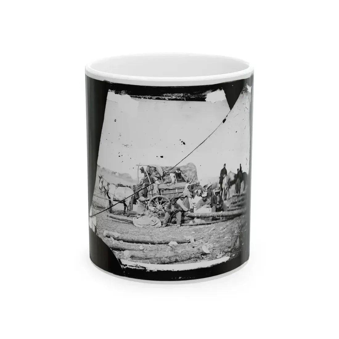 Arrival Of Negro Family In The Lines(2) (U.S. Civil War) White Coffee Mug 11oz - Go Mug Yourself
