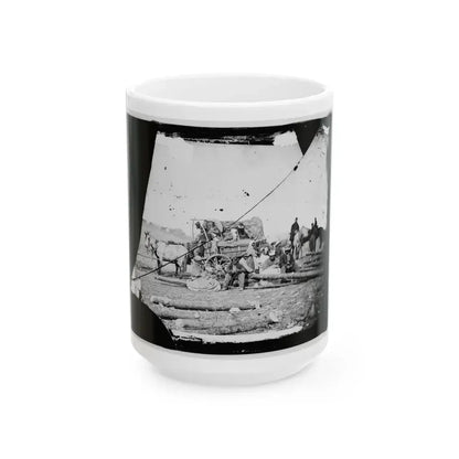Arrival Of Negro Family In The Lines(2) (U.S. Civil War) White Coffee Mug - Go Mug Yourself