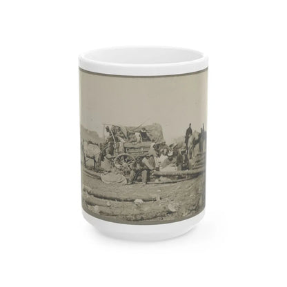 Arrival Of Negro Family In The Lines (U.S. Civil War) White Coffee Mug-15oz-Go Mug Yourself