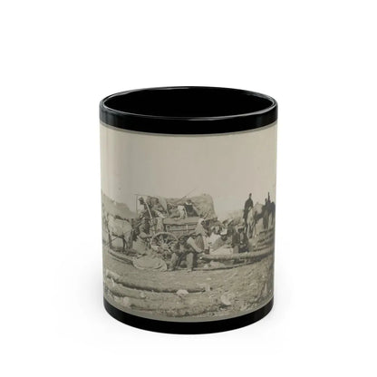 Arrival Of Negro Family In The Lines (U.S. Civil War) Black Coffee Mug 11oz - Go Mug Yourself