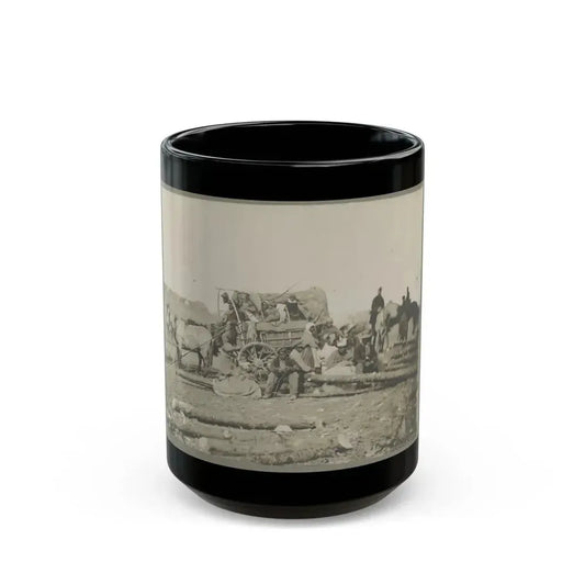 Arrival Of Negro Family In The Lines (U.S. Civil War) Black Coffee Mug 15oz - Go Mug Yourself