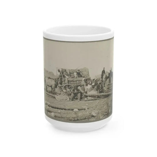 Arrival Of Negro Family In The Lines (U.S. Civil War) White Coffee Mug 15oz - Go Mug Yourself