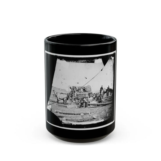 Arrival Of Negro Family In The Lines(2) (U.S. Civil War) Black Coffee Mug-15oz-Go Mug Yourself