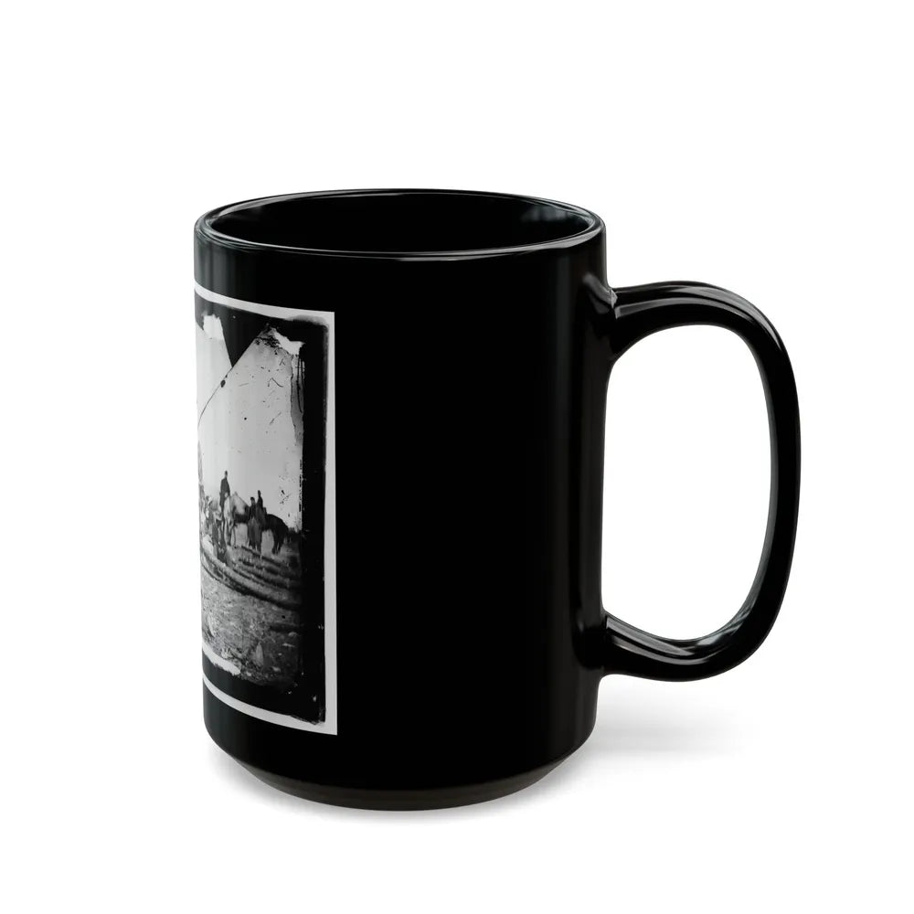 Arrival Of Negro Family In The Lines(2) (U.S. Civil War) Black Coffee Mug-Go Mug Yourself