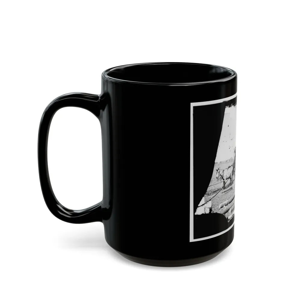 Arrival Of Negro Family In The Lines(2) (U.S. Civil War) Black Coffee Mug-Go Mug Yourself