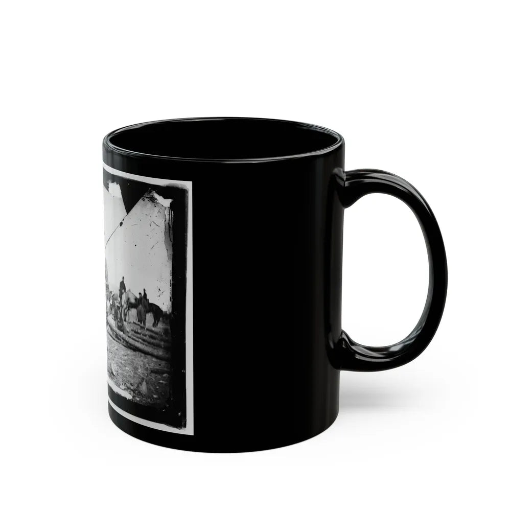 Arrival Of Negro Family In The Lines(2) (U.S. Civil War) Black Coffee Mug-Go Mug Yourself