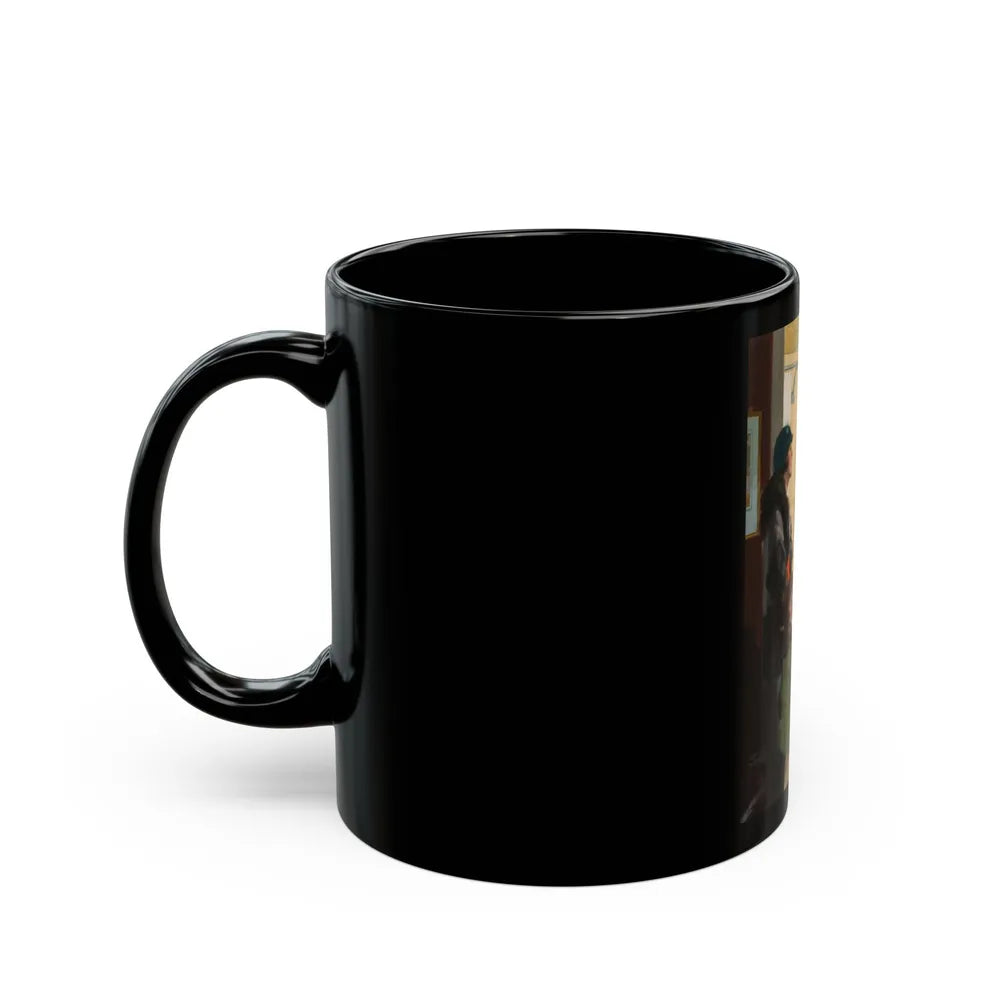 Arriving at the Hotel - Black Coffee Mug-Go Mug Yourself