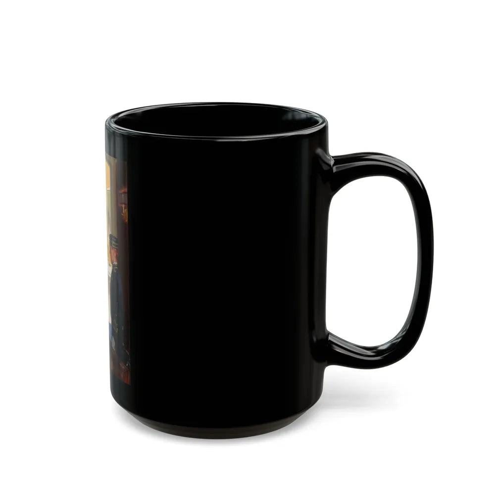 Arriving at the Hotel - Black Coffee Mug-Go Mug Yourself