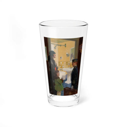 Arriving at the Hotel (Magazine Illustration) Pint Glass 16oz-16oz-Go Mug Yourself