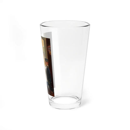 Arriving at the Hotel (Magazine Illustration) Pint Glass 16oz-Go Mug Yourself