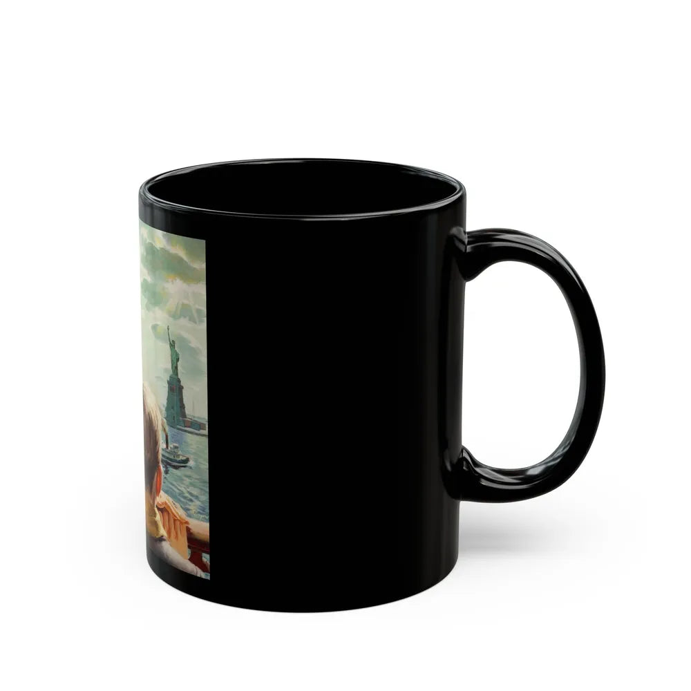 Arriving in America - Black Coffee Mug-Go Mug Yourself