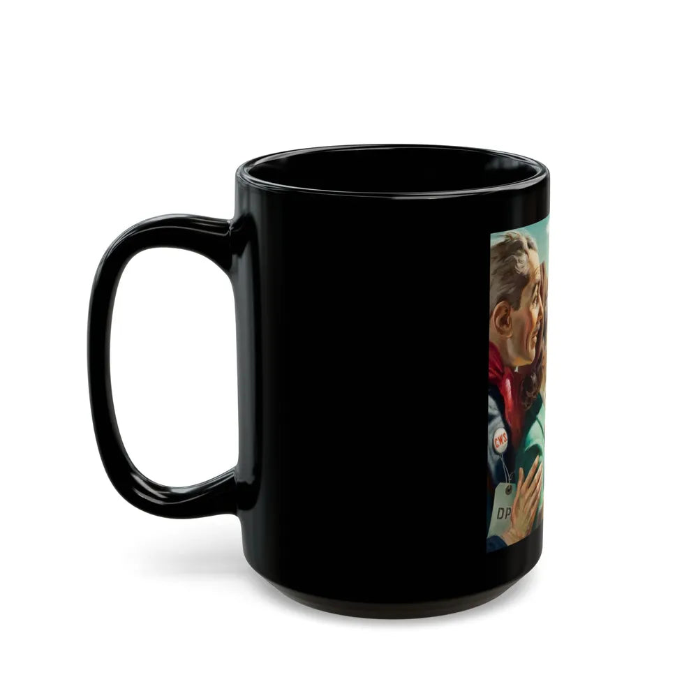 Arriving in America - Black Coffee Mug-Go Mug Yourself