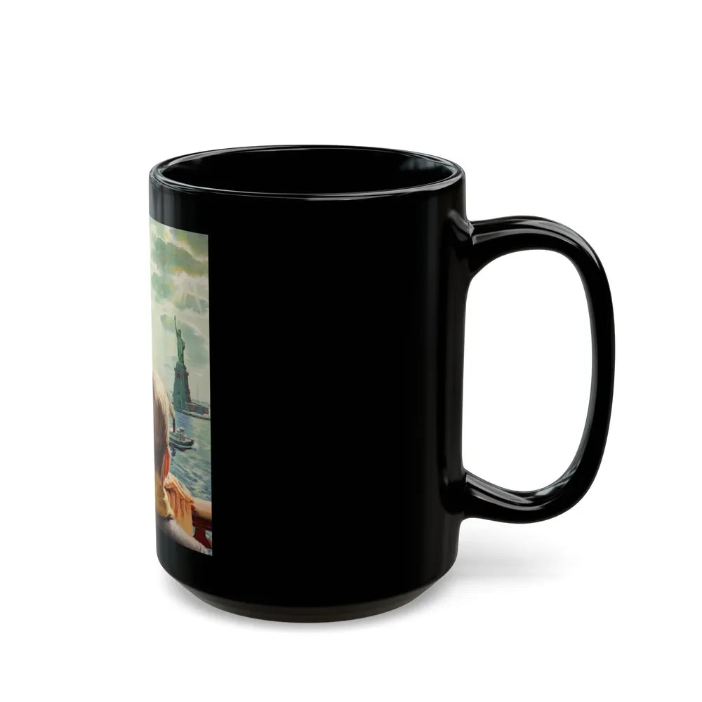 Arriving in America - Black Coffee Mug-Go Mug Yourself