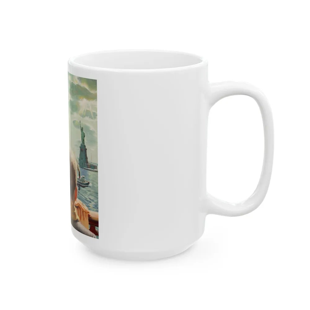 Arriving in America - White Coffee Mug-Go Mug Yourself