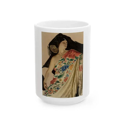 Arrow Collar advertisement study - White Coffee Mug 15oz - Go Mug Yourself