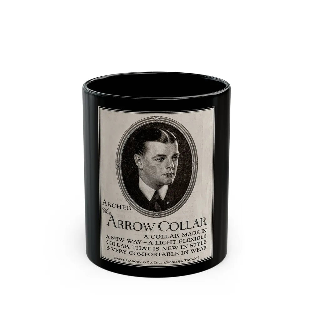 Arrow Collar Magazine Ad, The Saturday Evening Post, May 20, 1922 - Black Coffee Mug-11oz-Go Mug Yourself