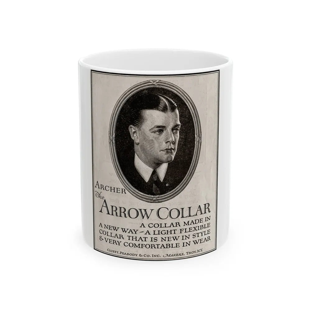 Arrow Collar Magazine Ad, The Saturday Evening Post, May 20, 1922 - White Coffee Mug-11oz-Go Mug Yourself