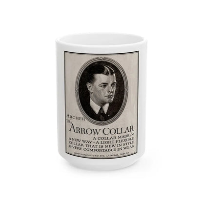 Arrow Collar Magazine Ad, The Saturday Evening Post, May 20, 1922 - White Coffee Mug-15oz-Go Mug Yourself