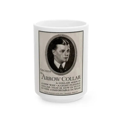 Arrow Collar Magazine Ad, The Saturday Evening Post, May 20, 1922 - White Coffee Mug 15oz - Go Mug Yourself