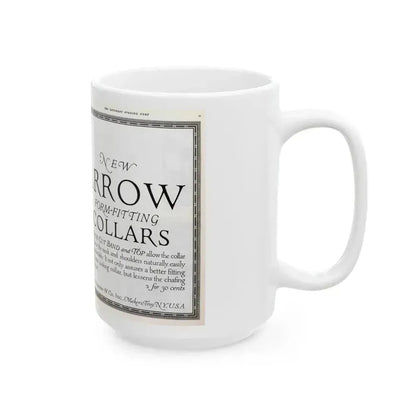 Arrow Collars Magazine Ad, The Saturday Evening Post, June 9, 1917 - White Coffee Mug - Go Mug Yourself