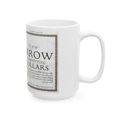 Arrow Collars Magazine Ad, The Saturday Evening Post, June 9, 1917 - White Coffee Mug-Go Mug Yourself