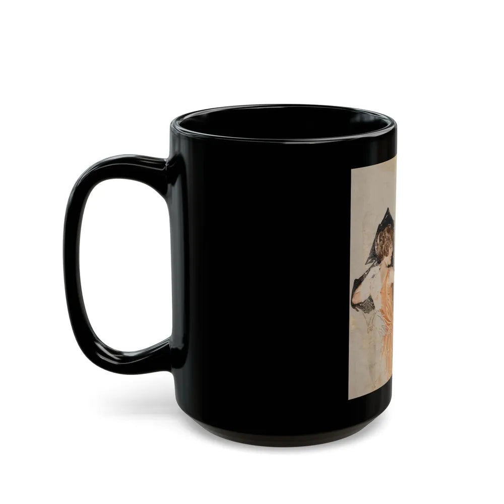 Arrow Collars & Shirts advertisement study - Black Coffee Mug-Go Mug Yourself