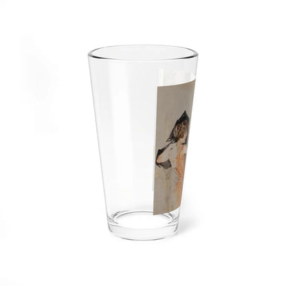 Arrow Collars & Shirts advertisement study (Magazine Illustration) Pint Glass 16oz-Go Mug Yourself