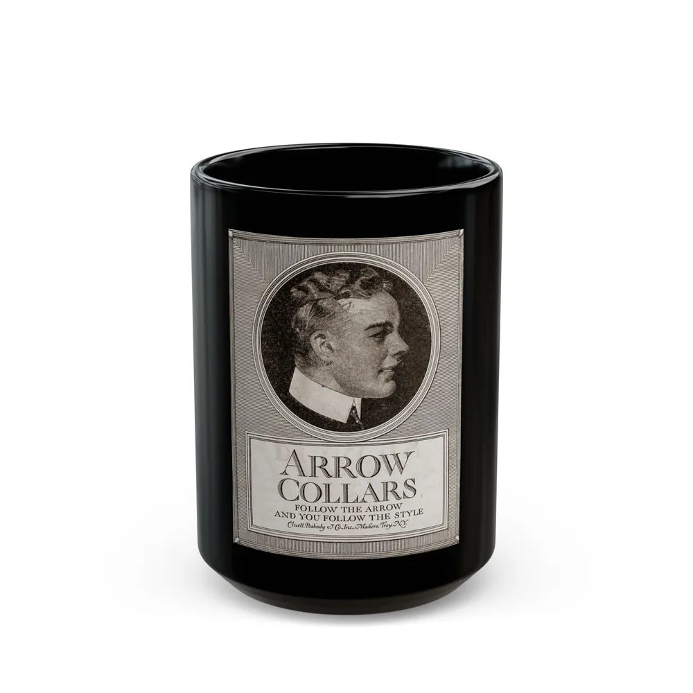 Arrow Collars, The Saturday Evening Post, March 6, 1920 - Black Coffee Mug-15oz-Go Mug Yourself