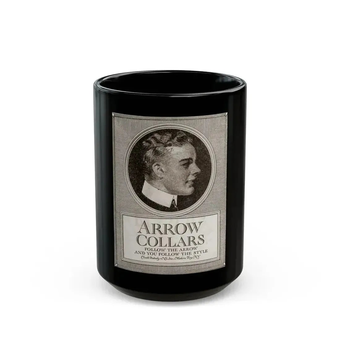 Arrow Collars, The Saturday Evening Post, March 6, 1920 - Black Coffee Mug 15oz - Go Mug Yourself